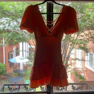 Orange dress. super flattering, size 2